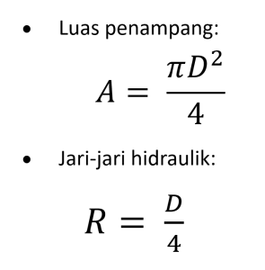 Rumus Luas Penampang dan Jari-Jari Hidraulik