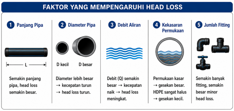 Faktor yang Mempengaruhi Head Loss
